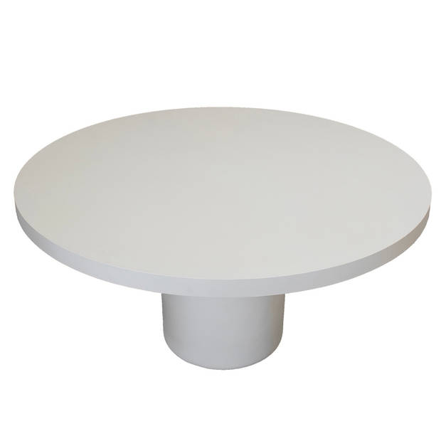 Giga Meubel - Eettafel Rond 120cm - Beige Eco Composiet - Betonlook - Eden