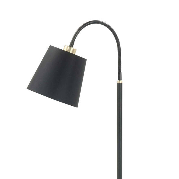 Highlight Vloerlamp Texas 1 lichts H 140 cm zwart goud