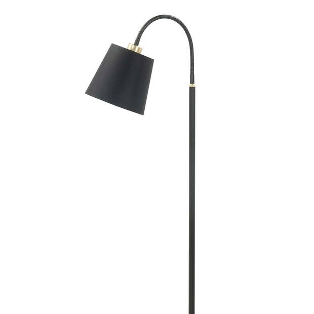 Highlight Vloerlamp Texas 1 lichts H 140 cm zwart goud