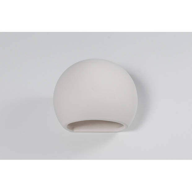 Sollux Wandlamp Globe E27 gips wit