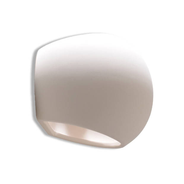 Sollux Wandlamp Globe E27 gips wit