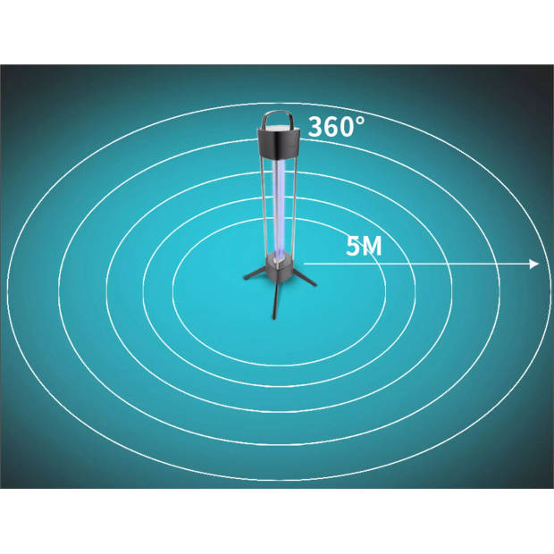 Freelight Tafellamp UV-C met sensor Desinfecterend Anti-bacterieel kleur zwart