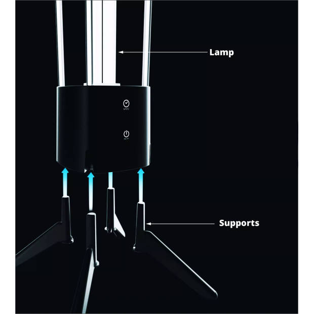 Freelight Tafellamp UV-C met sensor Desinfecterend Anti-bacterieel kleur zwart