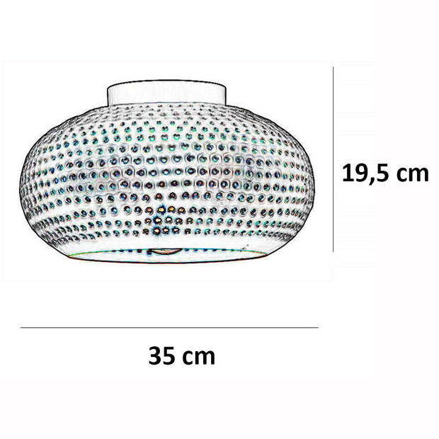 Freelight Plafondlamp Fueco Ø 35 cm bruin zwart