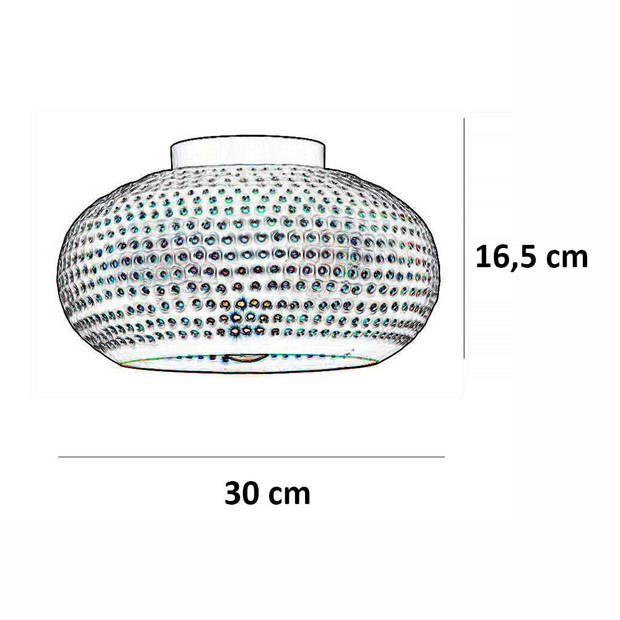 Freelight Plafondlamp Fueco Ø 30 cm bruin zwart