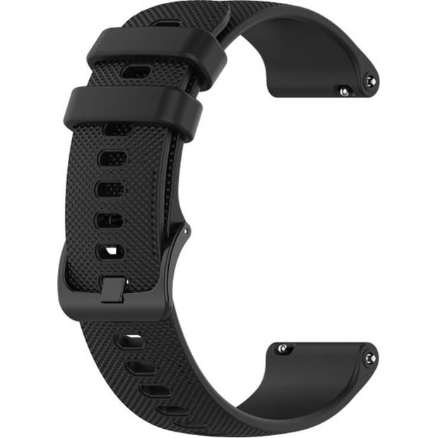 Knaak Siliconen bandje - zwart, geschikt voor Garmin Vivoactive 3, Venu 2 Plus, Venu SQ, Forerunner 55 en Forerunner 245