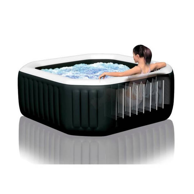 INTEX opblaasbare spa - Carbon - 218 x 71 cm - 6 plaatsen - Achthoekig - 28462EX