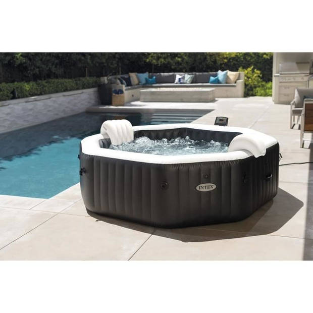 INTEX opblaasbare spa - Carbon - 218 x 71 cm - 6 plaatsen - Achthoekig - 28462EX