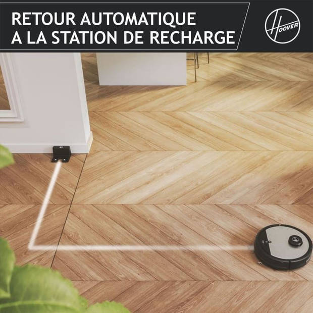 Hoover HG510D Droge Robotstofzuiger - WIFI - Lasernavigatie - XL Borstel - 90min autonomie - Krachtig - Ultrastil 68 dBA