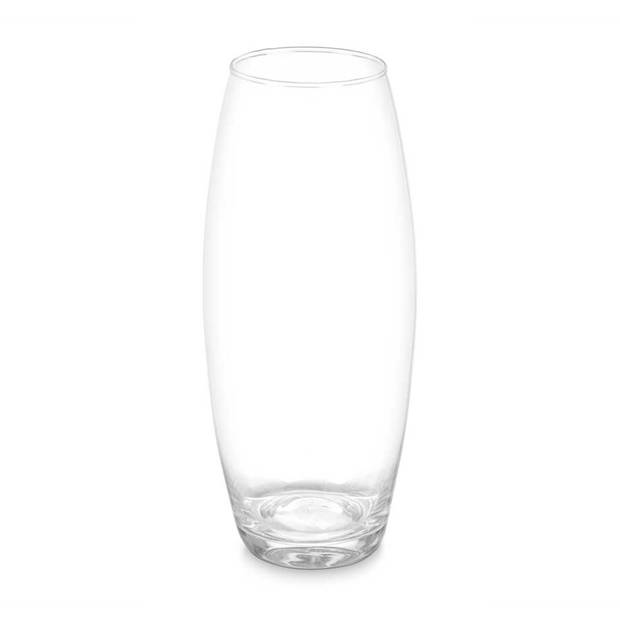 Giftdecor Bloemenvaas basic - transparant glas - D16 x H37 cm - boeketvaas - 5 liter - Vazen