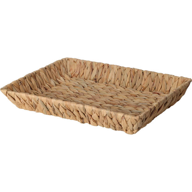 H&S Collection Broodmand - gevlochten riet - naturel - 38 x 28 x 6 cm - broodmand