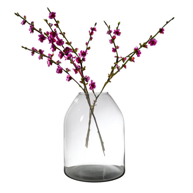 Hakbijl Glass Bloemenvaas Barcelona - transparant - eco glas - D19 x H25 cm - Vazen