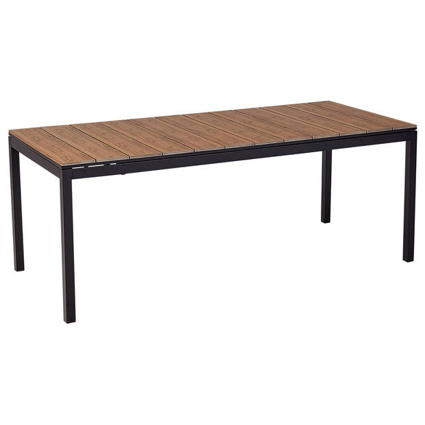 Beliani TOFANE - Verlengbare tafel-Lichte houtkleur-Aluminium