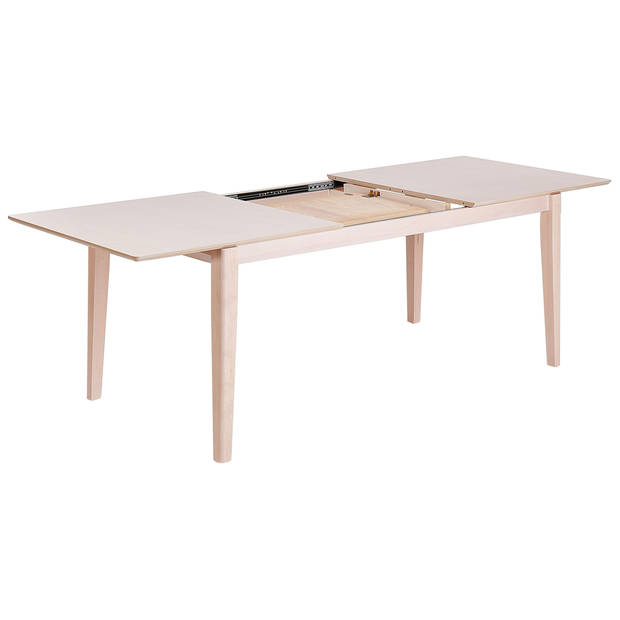 Beliani CROSBY - Verlengbare tafel-Lichte houtkleur-MDF