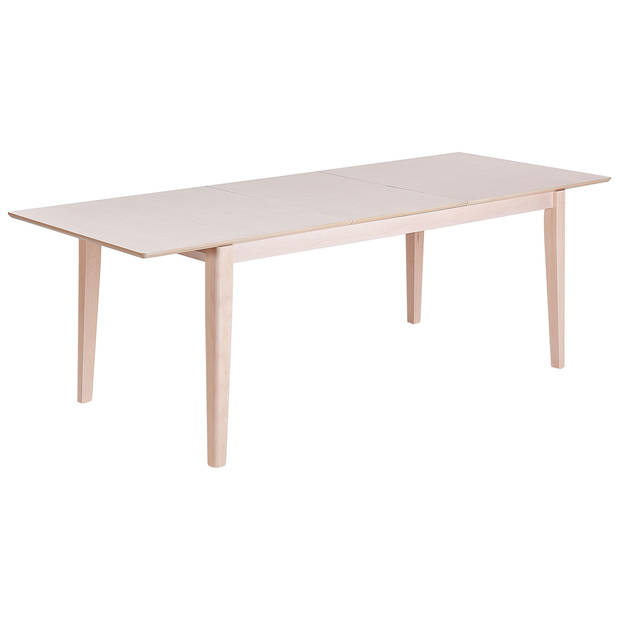 Beliani CROSBY - Verlengbare tafel-Lichte houtkleur-MDF