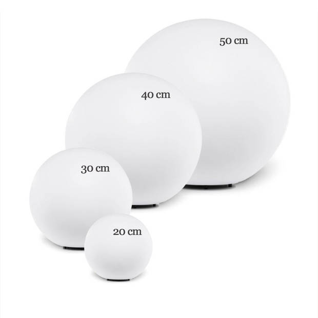 Ylumen Buitenlamp Globe Ø 50 cm wit