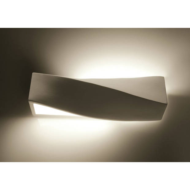 Sollux Wandlamp Sigma L 42 cm gips wit