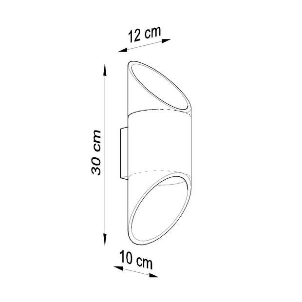 Sollux Wandlamp Penne H 30 cm wit