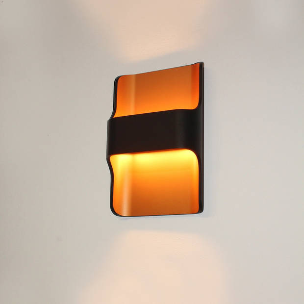 Artdelight Wandlamp Dallas zwart-goud