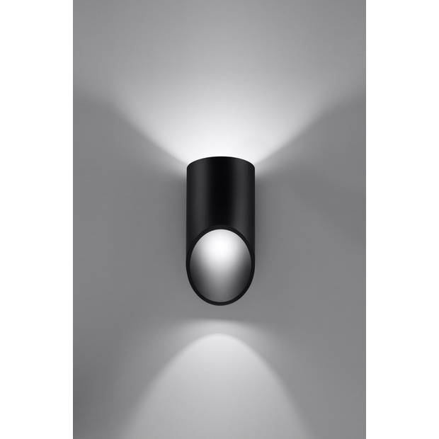 Sollux Wandlamp Penne H 20 cm zwart