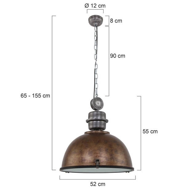 Steinhauer Hanglamp bikkelxxl 7834b bruin