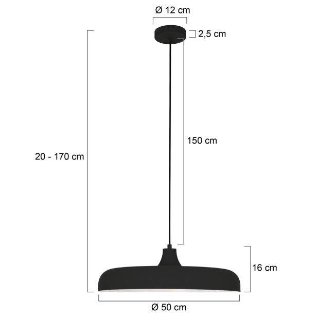 Steinhauer Hanglamp krisip 2677zw zwart