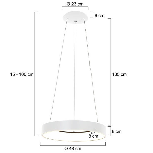 Steinhauer Ringlede Hanglamp Wit