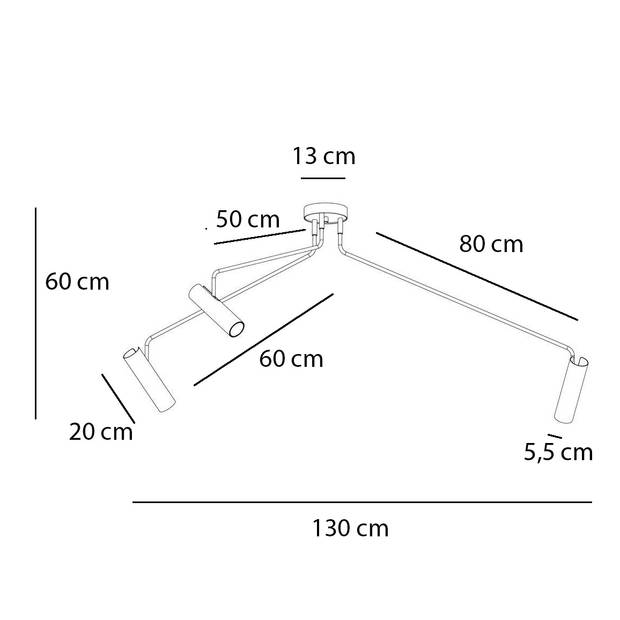 Nowodvorski Spot Eye SUPER white 3 lichts Ø 130 cm wit