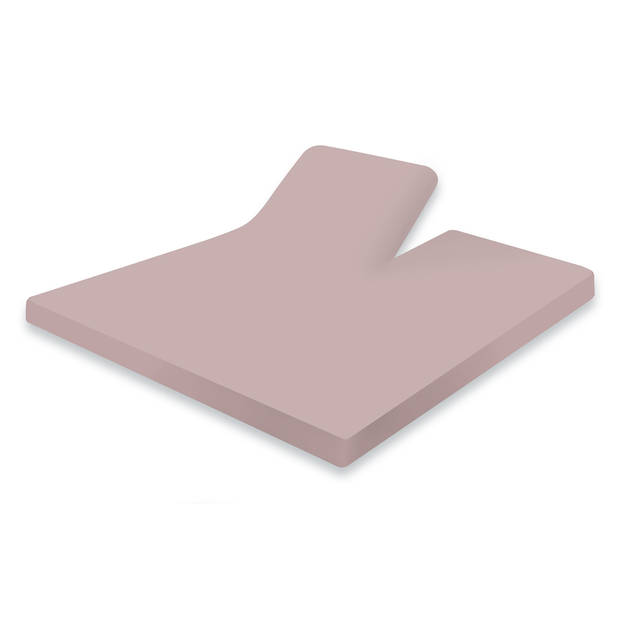 Eleganzzz Splittopper Hoeslaken Jersey Katoen Stretch - light pink 180x210/220cm