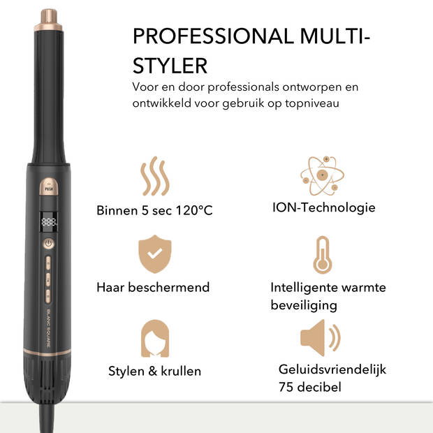 BS® Airstyler Pro: 5-in-1 Multistyler Krultang, Föhnborstel, Krulborstel & Stijlborstel - Gratis Diffuser