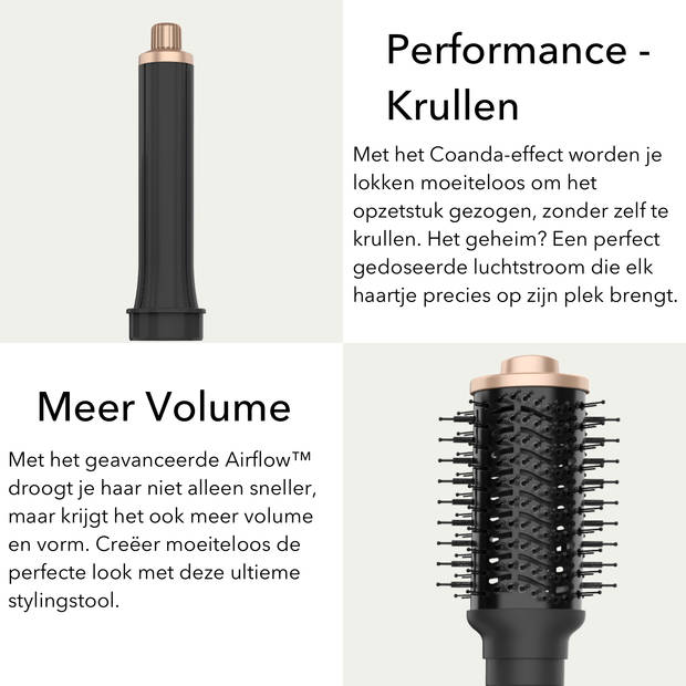 BS® Airstyler Pro: 5-in-1 Multistyler Krultang, Föhnborstel, Krulborstel & Stijlborstel - Gratis Diffuser