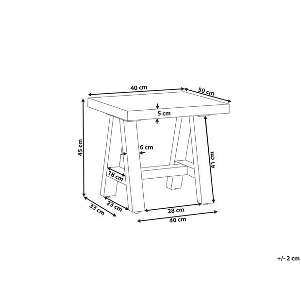 Beliani TONNARE - Hocker-Grijs-Vezelcement