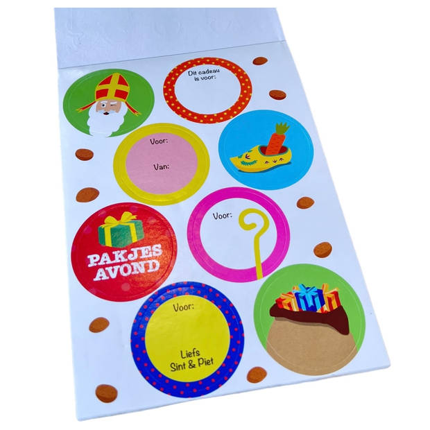 Sinterklaas boekje Met 230 Naam Etiketten & Cadeau stickers - 25 Pagina's Rood