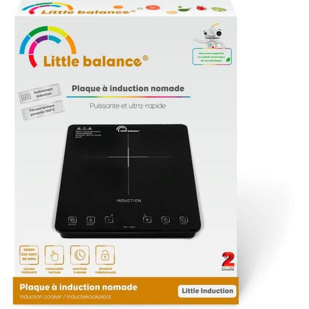 Inductiekookplaat - LITTLE BALANCE - 8575 - 2000 W - 1 brander - Zwart