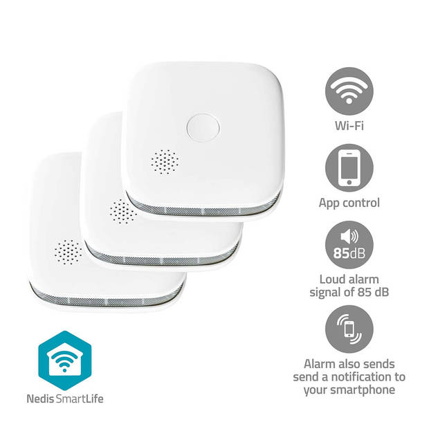 Nedis SmartLife Rookmelder - WIFIDS21WT3 - Wit