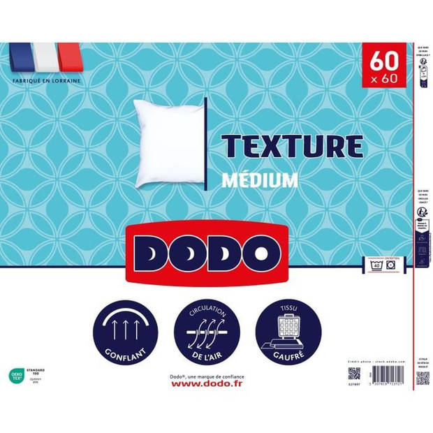 DODO - TEXTURE Kussen - 60 x 60 cm - 100% polyester VOLUPT'AIR - Wit