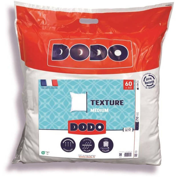 DODO - TEXTURE Kussen - 60 x 60 cm - 100% polyester VOLUPT'AIR - Wit