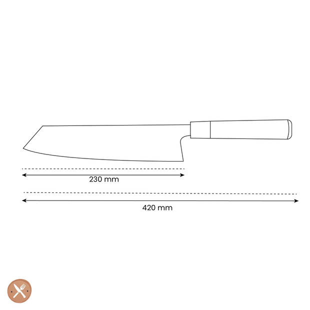 Ame - Japanse Kiritsuke Rain Pattern 23 cm