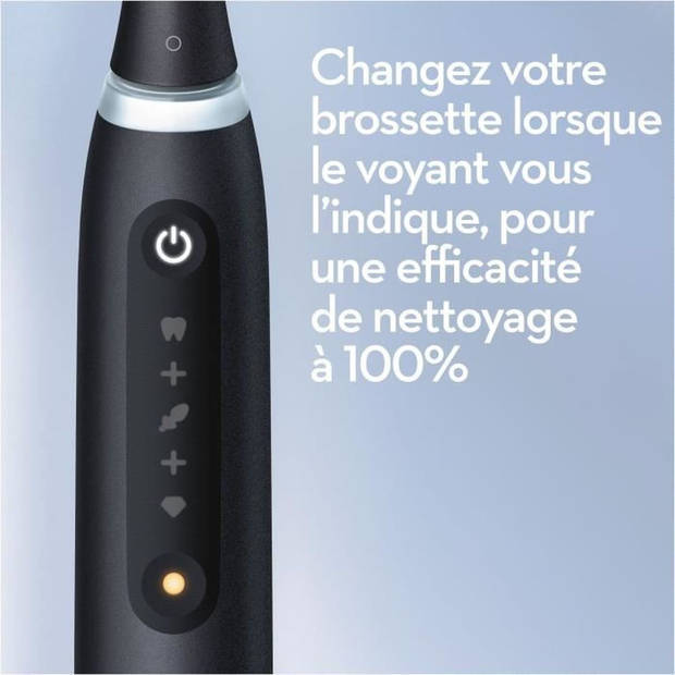 ORAL-B iO5 connected elektrische tandenborstel - Bluetooth - 1 opzetborstel en 1 reisetui - Zwart