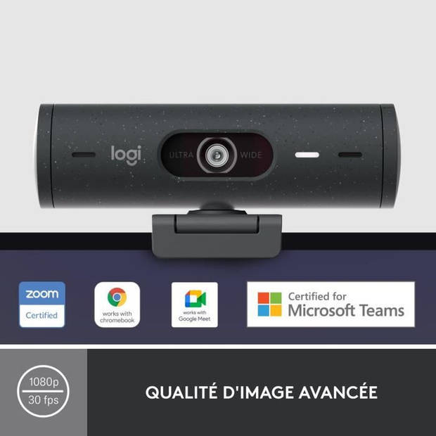 Logitech - Brio 500 HD -webcam met Auto - Graphite Expo