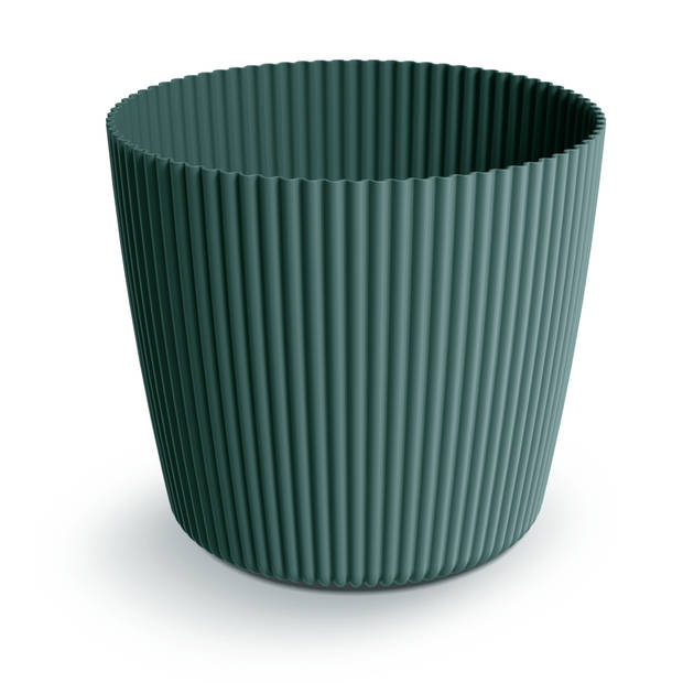 Prosperplast Plantenpot/bloempot Buckingham - 3x - kunststof - zeeblauw - D14 x H13 cm - Plantenpotten