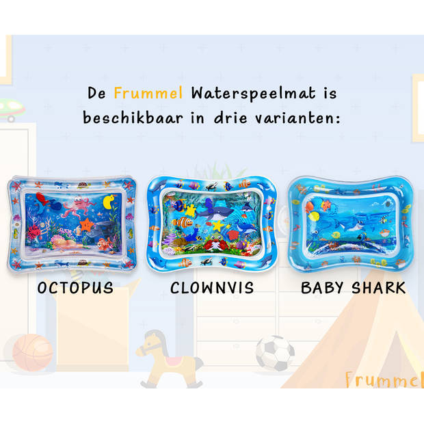 Frummel Waterspeelmat Baby – Watermat – Speelkleed – Opblaasbaar – Waterspeelgoed Baby - Kraamcadeau - Baby Shark