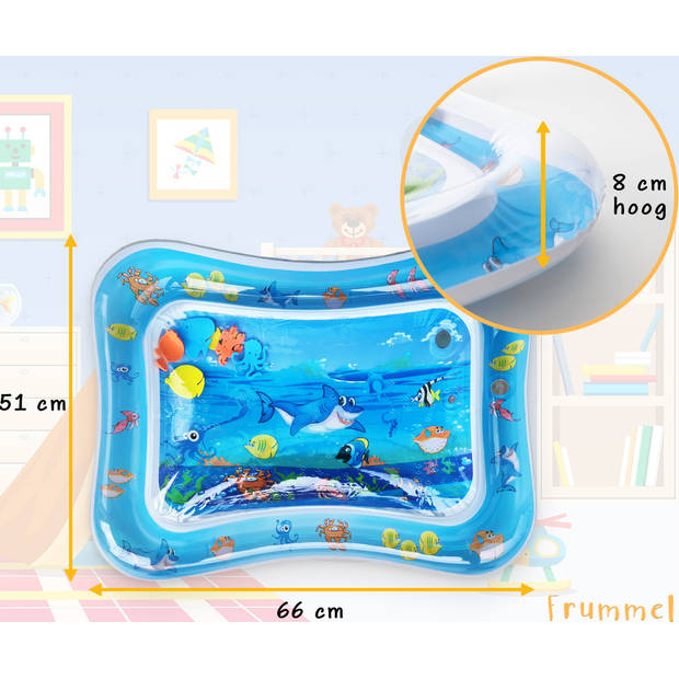 Frummel Waterspeelmat Baby – Watermat – Speelkleed – Opblaasbaar – Waterspeelgoed Baby - Kraamcadeau - Baby Shark