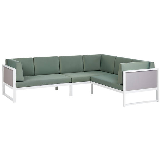 Beliani CASTELLA/FRATTE - Loungeset-Groen-Aluminium