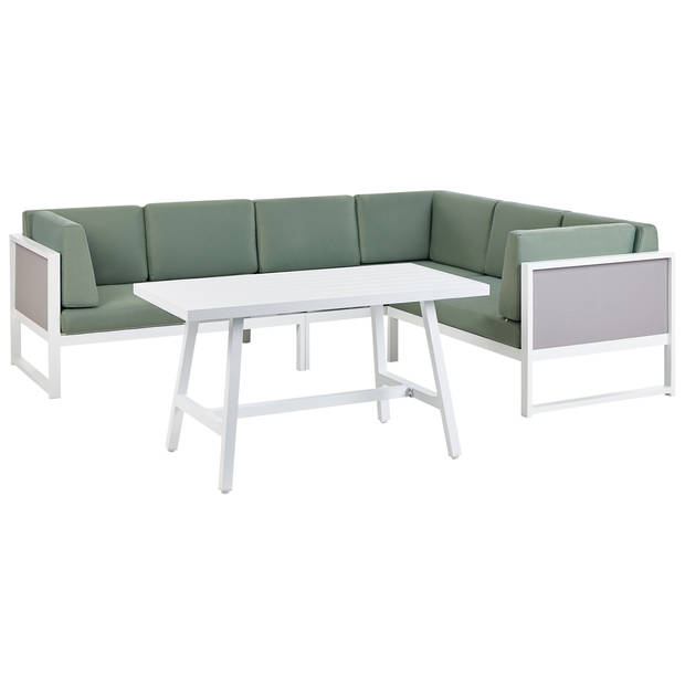 Beliani CASTELLA/FRATTE - Loungeset-Groen-Aluminium