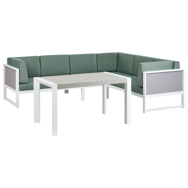 Beliani CASTELLA - Loungeset-Groen-Aluminium