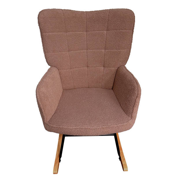 Schommelstoel - Stoelen - Meubels - Fauteuil - Taupe - 71 cm x 92 cm x 101 cm