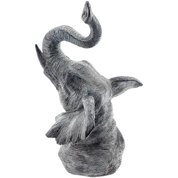 Carter Grey poly elephant head - Deoratie olifantenkop - 24x30x44 cm