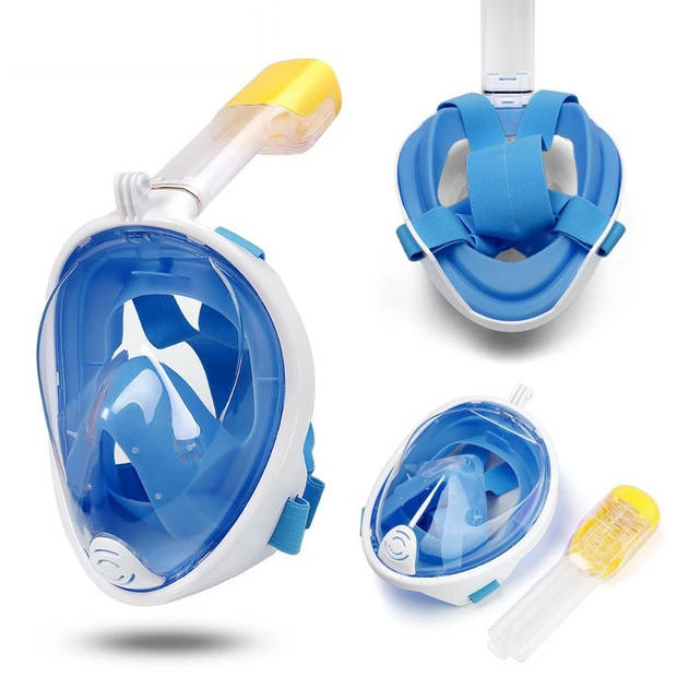 Brunotti Duikmasker - Full face masker - Snorkel set - Blauw