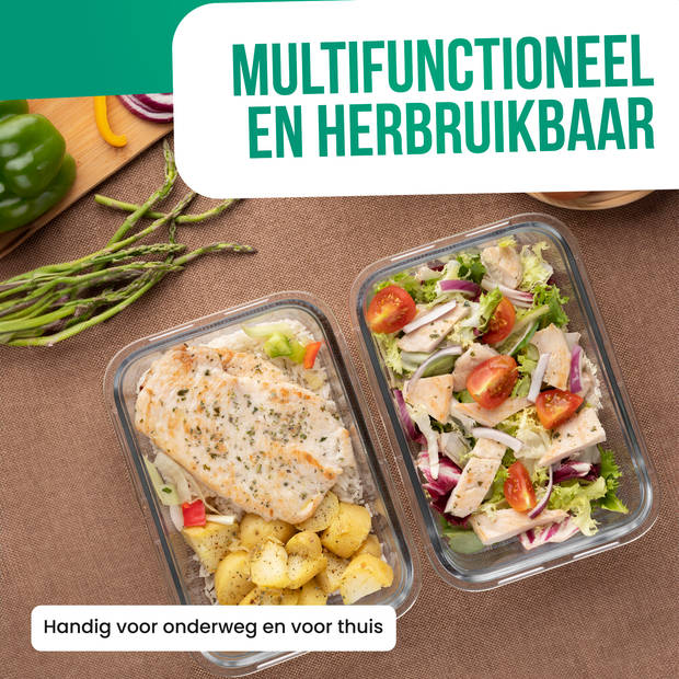 Avalo Vershoudbakjes - Meal Prep Bakjes - Plastic Diepvries Bakjes - Met Deksel - 30 Delige set - BPA Vrije